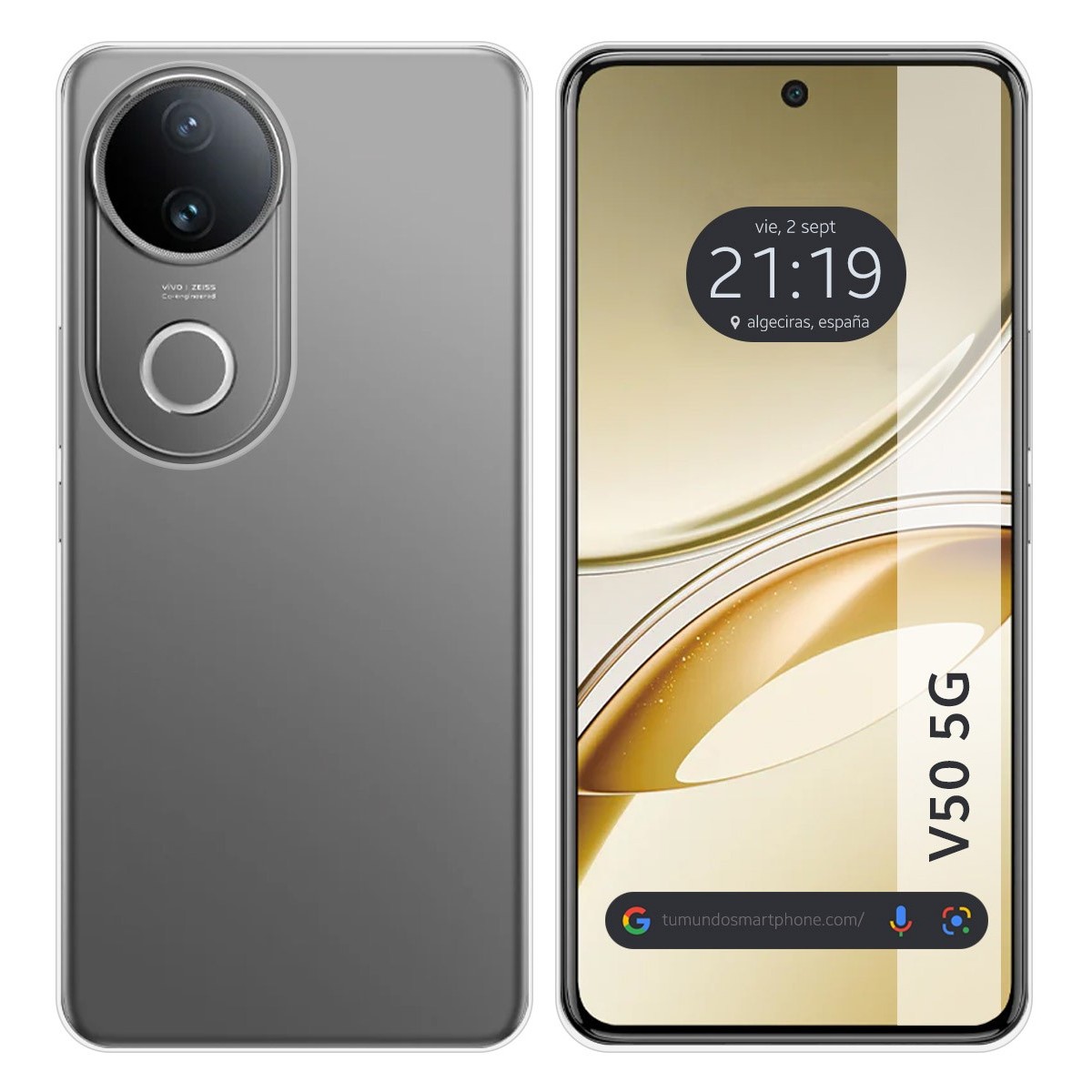 Funda Silicona Gel TPU Transparente para Vivo V50 5G