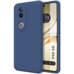 Funda Silicona Líquida Ultra Suave para Vivo V50 5G color Azul