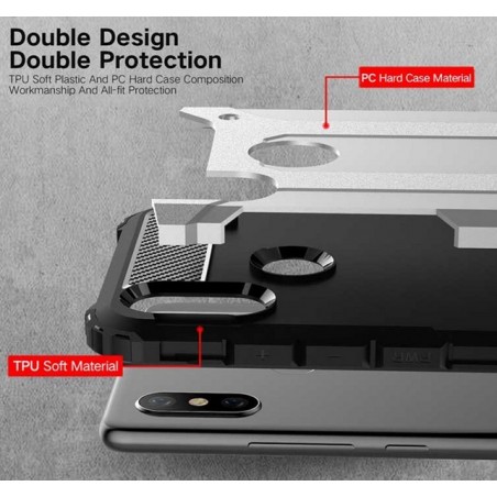 Funda Tipo Hybrid Tough Armor (Pc+Tpu) Negra para Xiaomi Mi 8 Se
