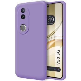 Funda Silicona Líquida Ultra Suave para Vivo V50 5G color Morada