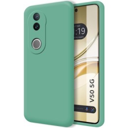 Funda Silicona Líquida Ultra Suave para Vivo V50 5G color Verde