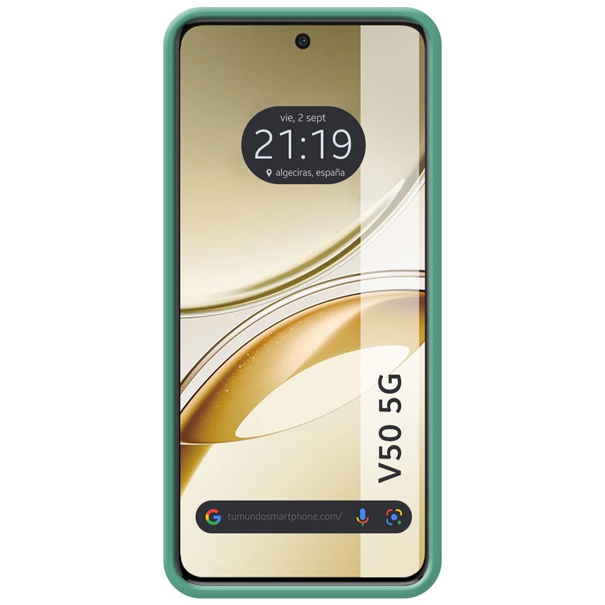 Funda Silicona Líquida Ultra Suave para Vivo V50 5G color Verde