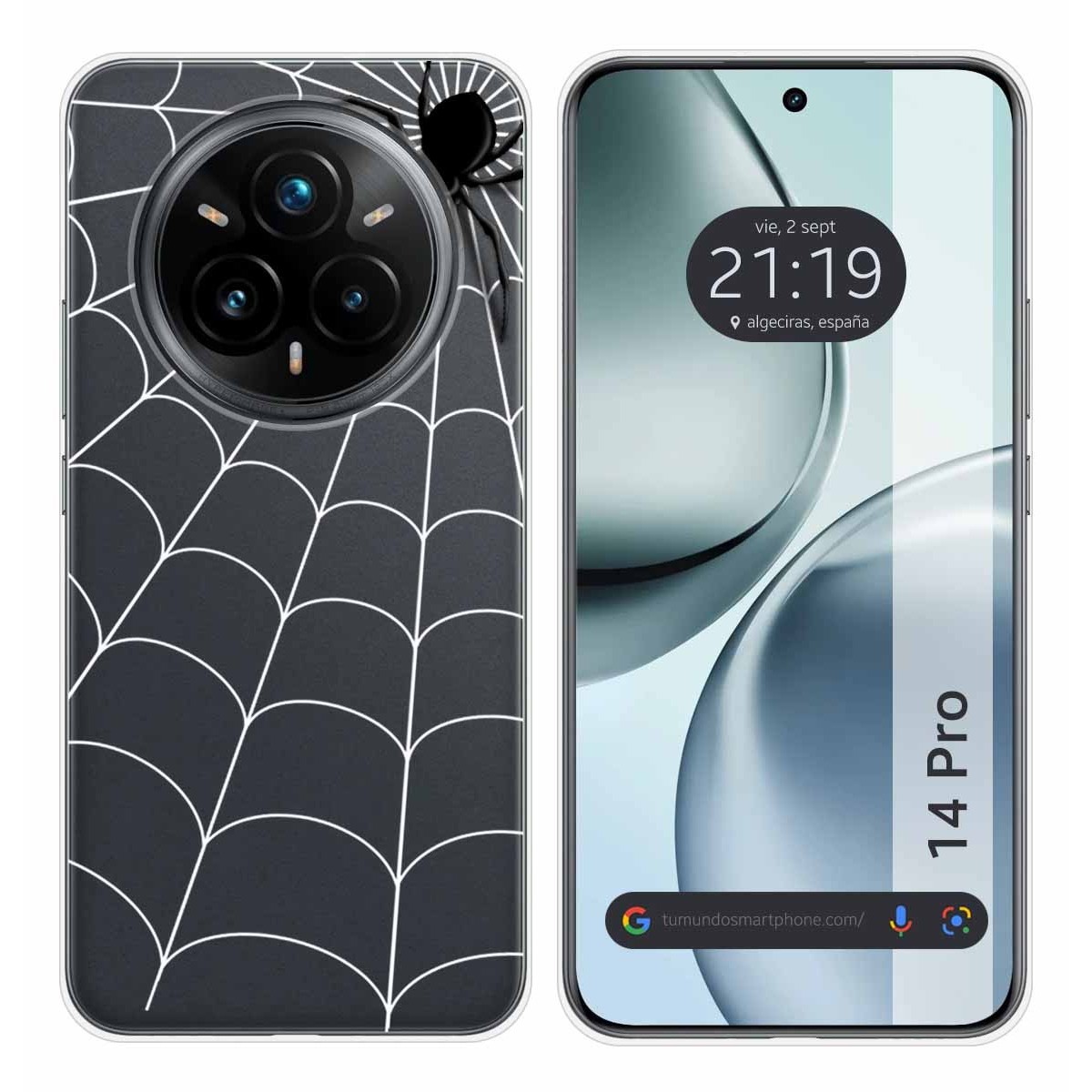Funda Silicona Transparente para Realme 14 Pro 5G diseño Araña Dibujos