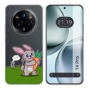Funda Silicona Transparente para Realme 14 Pro 5G diseño Conejo Dibujos
