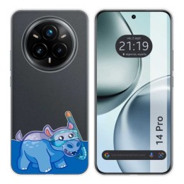 Funda Silicona Transparente para Realme 14 Pro 5G diseño Hipo Dibujos
