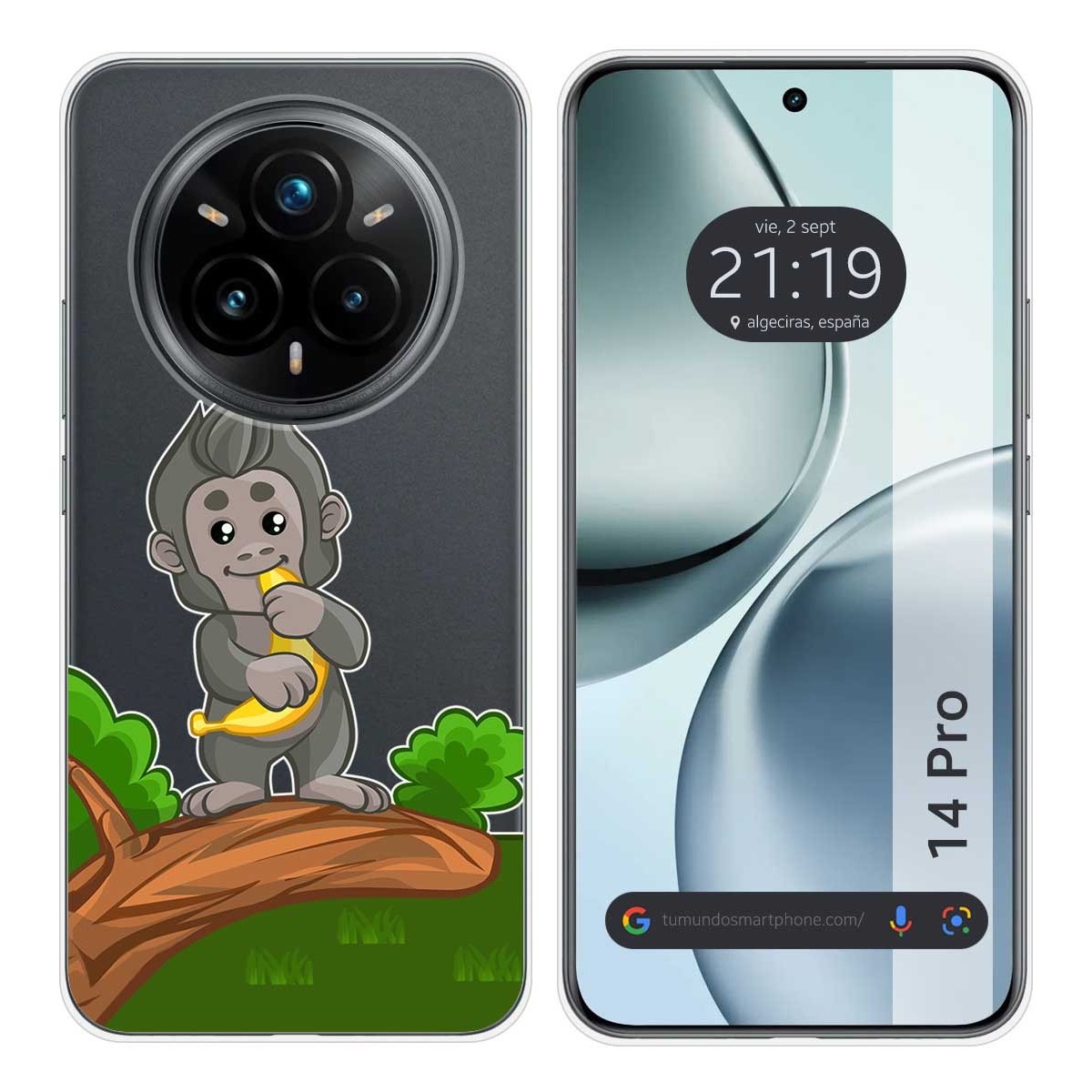 Funda Silicona Transparente para Realme 14 Pro 5G diseño Mono Dibujos