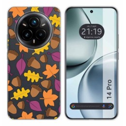 Funda Silicona Transparente para Realme 14 Pro 5G diseño Otoño Dibujos
