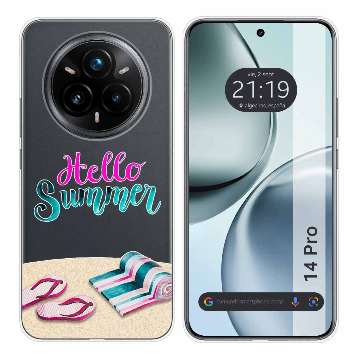 Funda Silicona Transparente para Realme 14 Pro 5G diseño Summer Dibujos