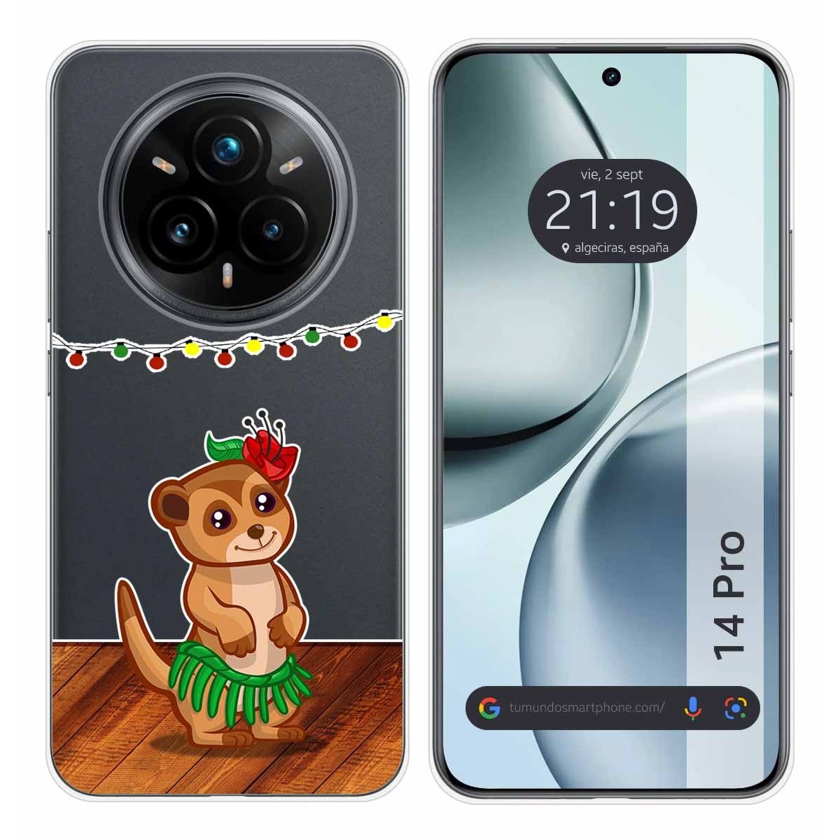 Funda Silicona Transparente para Realme 14 Pro 5G diseño Suricata Dibujos