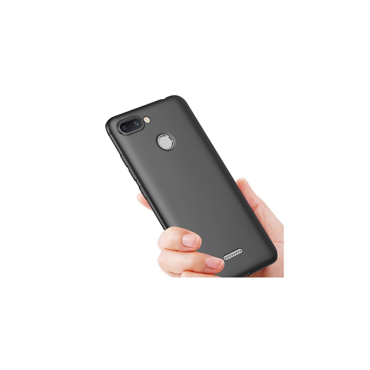 Funda Gel Tpu Tipo Mate Negra para Xiaomi Redmi 6