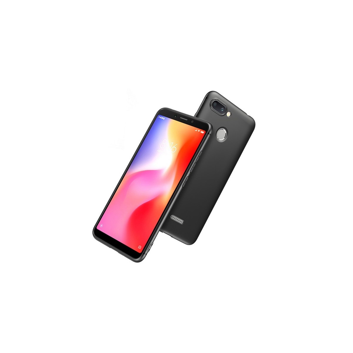 Funda Gel Tpu Tipo Mate Negra para Xiaomi Redmi 6