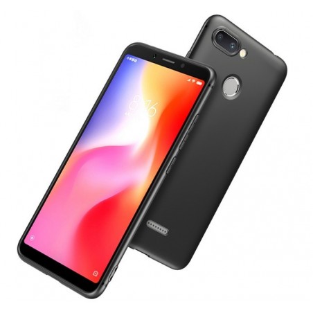 Funda Gel Tpu Tipo Mate Negra para Xiaomi Redmi 6