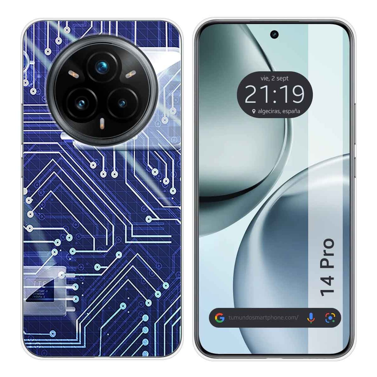 Funda Silicona para Realme 14 Pro 5G diseño Circuito Dibujos