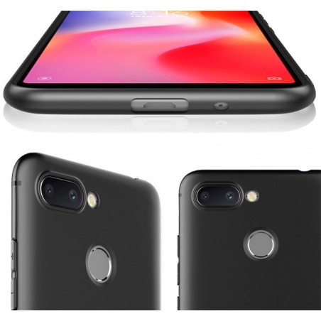 Funda Gel Tpu Tipo Mate Negra para Xiaomi Redmi 6