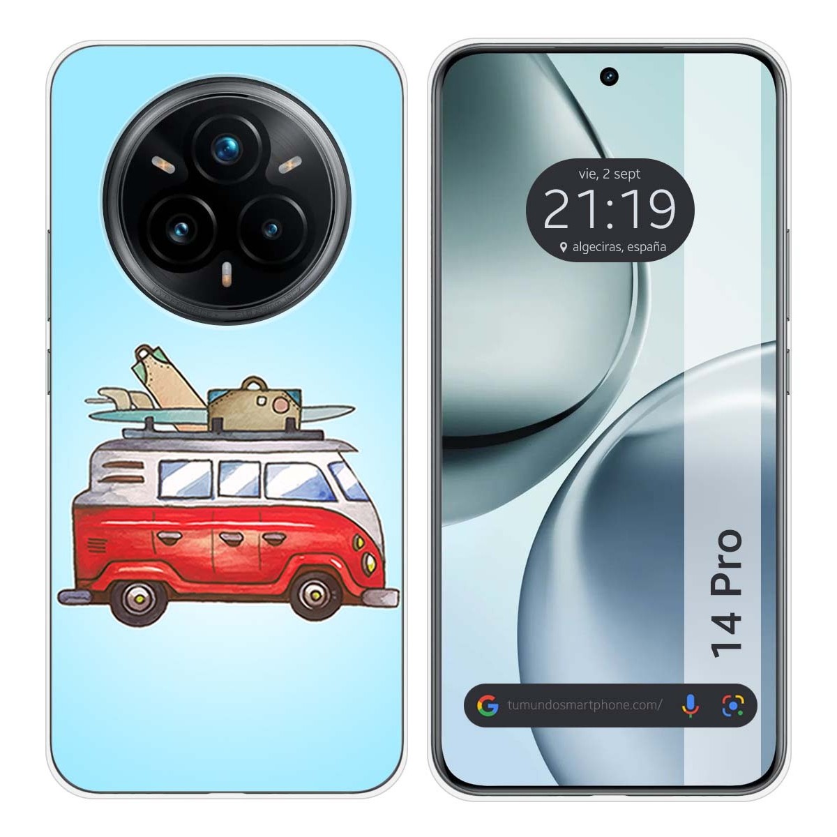 Funda Silicona para Realme 14 Pro 5G diseño Furgoneta Dibujos