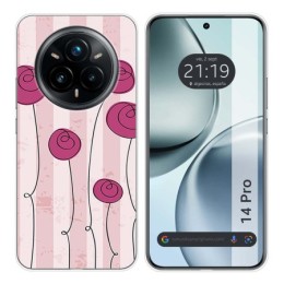 Funda Silicona para Realme 14 Pro 5G diseño Flores Vintage Dibujos