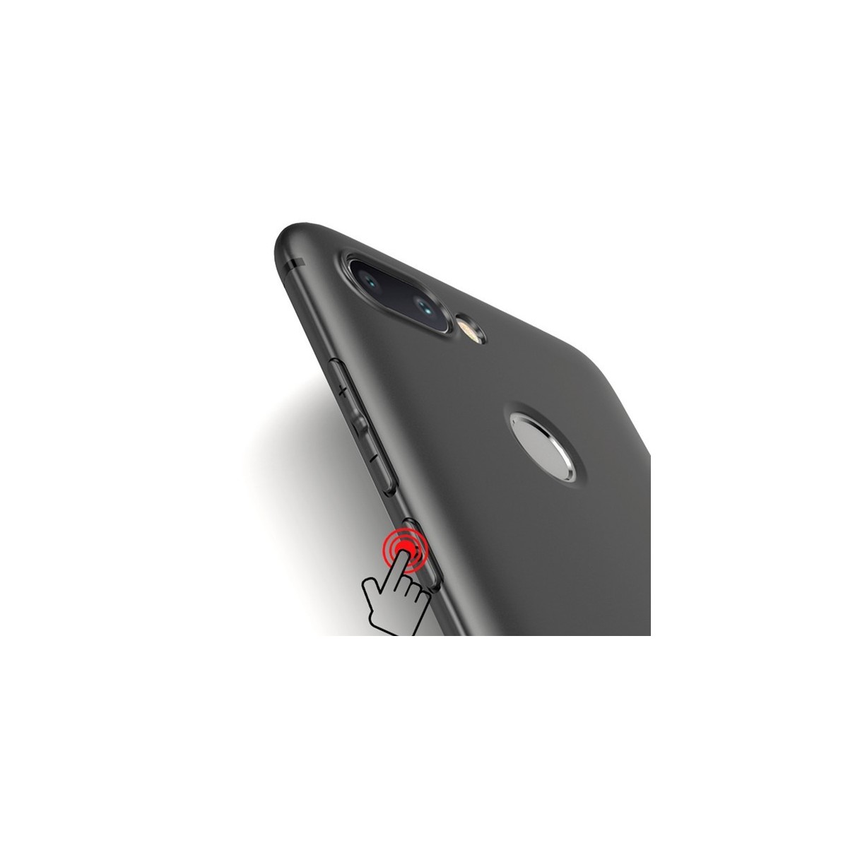 Funda Gel Tpu Tipo Mate Negra para Xiaomi Redmi 6