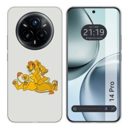 Funda Silicona para Realme 14 Pro 5G diseño Leones Dibujos