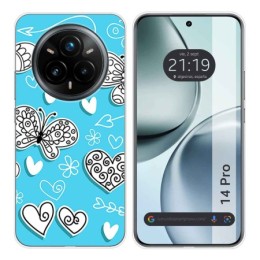 Funda Silicona para Realme 14 Pro 5G diseño Mariposas Dibujos