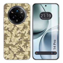 Funda Silicona para Realme 14 Pro 5G diseño Sand Camuflaje Dibujos