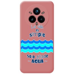 Funda Silicona Líquida Rosa para Realme 14 Pro 5G diseño Agua Dibujos