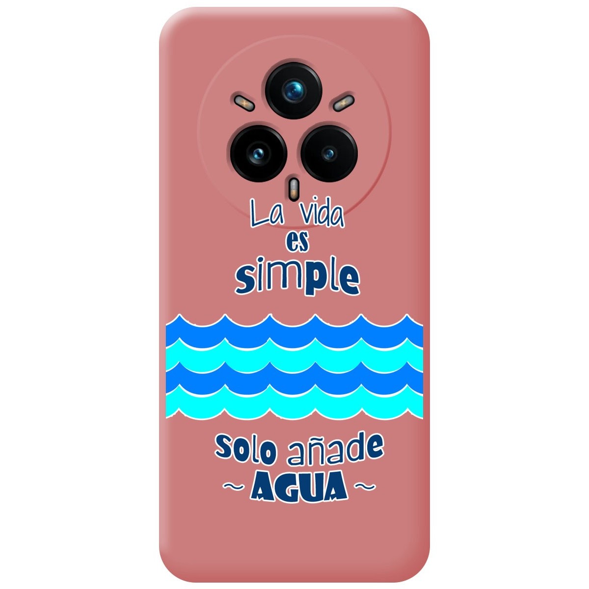 Funda Silicona Líquida Rosa para Realme 14 Pro 5G diseño Agua Dibujos