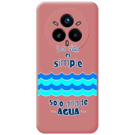 Funda Silicona Líquida Rosa para Realme 14 Pro 5G diseño Agua Dibujos