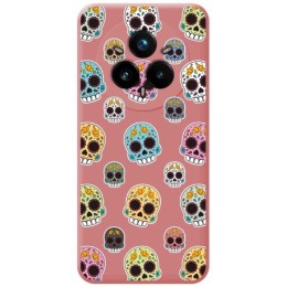 Funda Silicona Líquida Rosa para Realme 14 Pro 5G diseño Catrina Dibujos