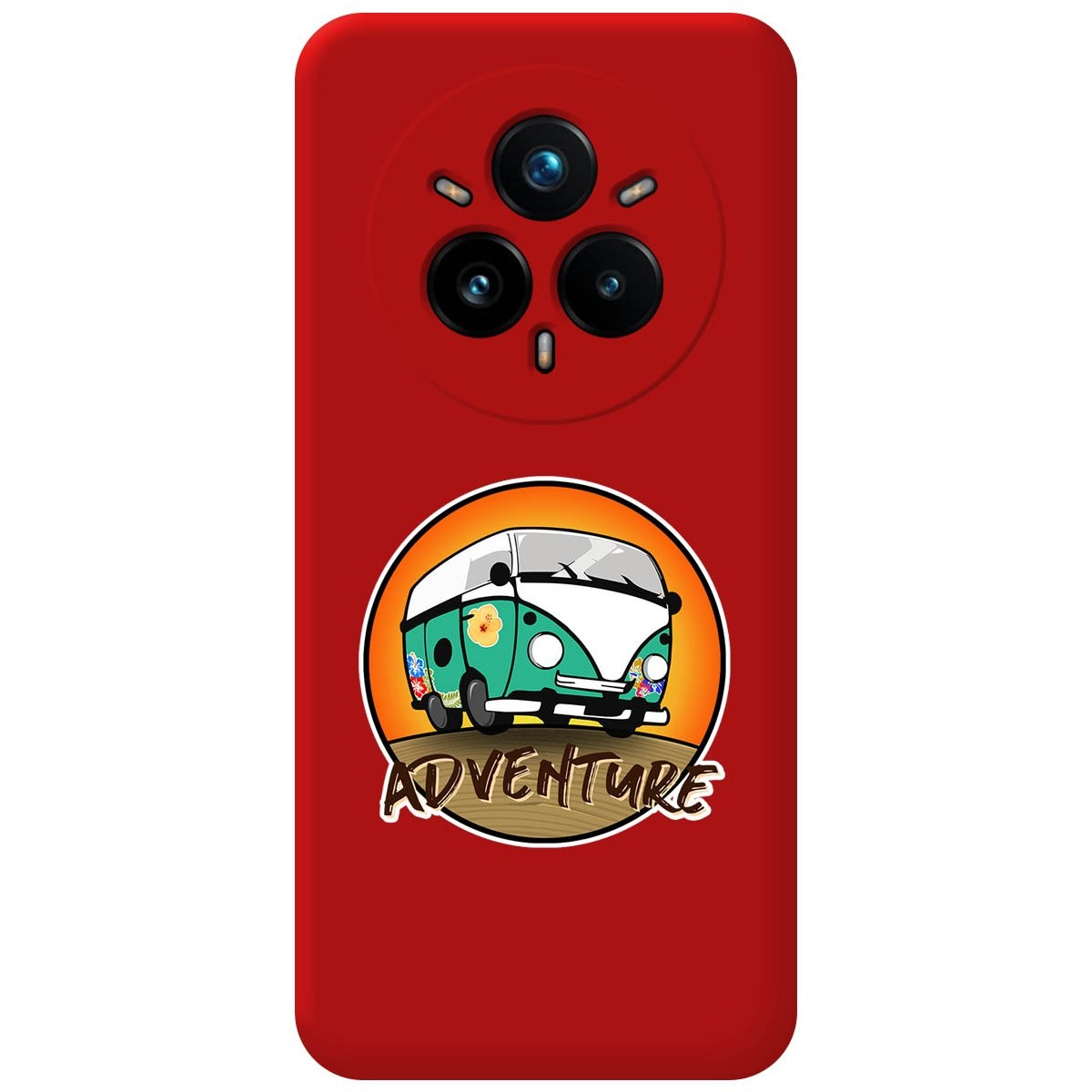 Funda Silicona Líquida Roja para Realme 14 Pro 5G diseño Adventure Dibujos
