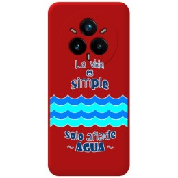 Funda Silicona Líquida Roja para Realme 14 Pro 5G diseño Agua Dibujos