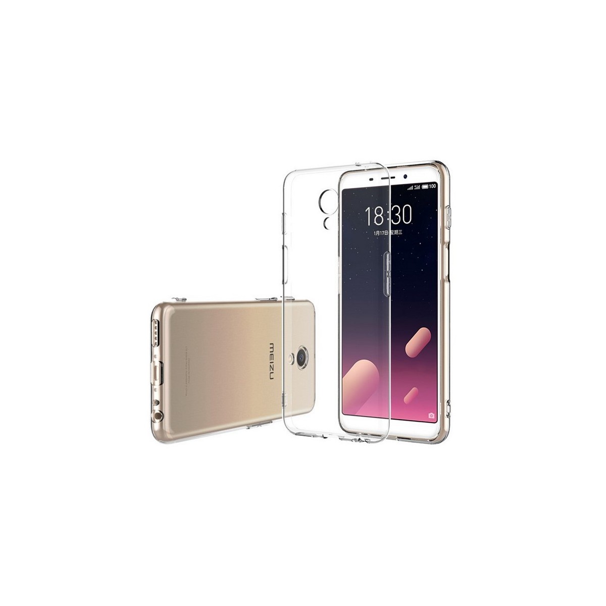 Funda Gel Tpu Fina Ultra-Thin 0,5mm Transparente para Meizu M6S