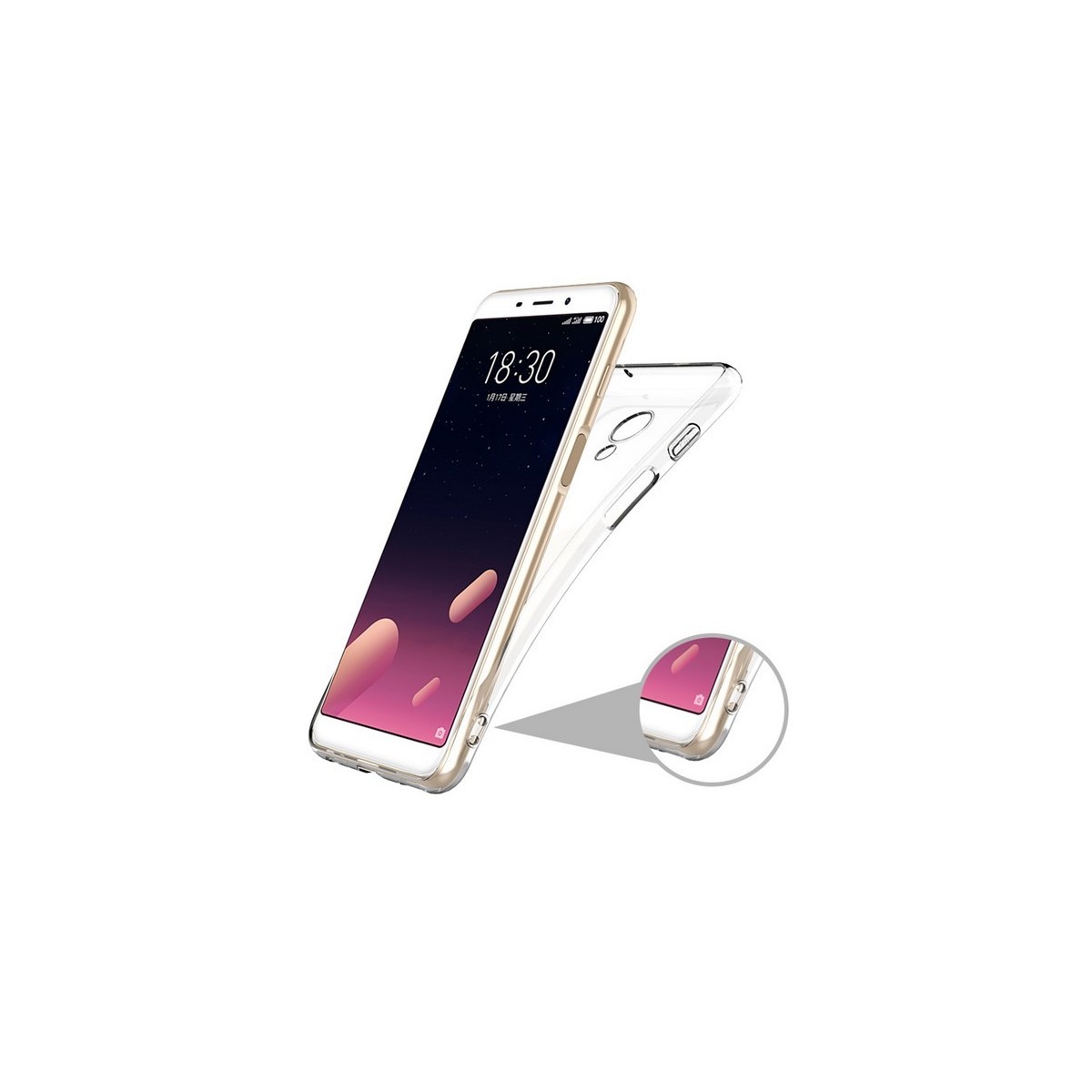 Funda Gel Tpu Fina Ultra-Thin 0,5mm Transparente para Meizu M6S