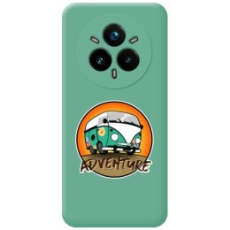 Funda Silicona Líquida Verde para Realme 14 Pro 5G diseño Adventure Dibujos