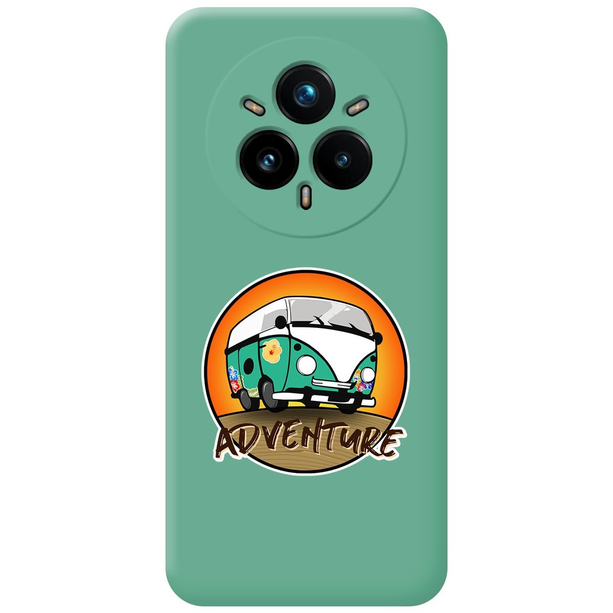 Funda Silicona Líquida Verde para Realme 14 Pro 5G diseño Adventure Dibujos