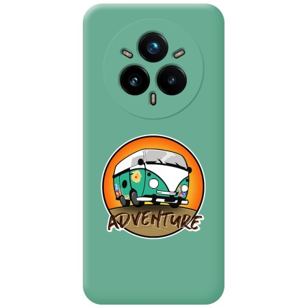 Funda Silicona Líquida Verde para Realme 14 Pro 5G diseño Adventure Dibujos