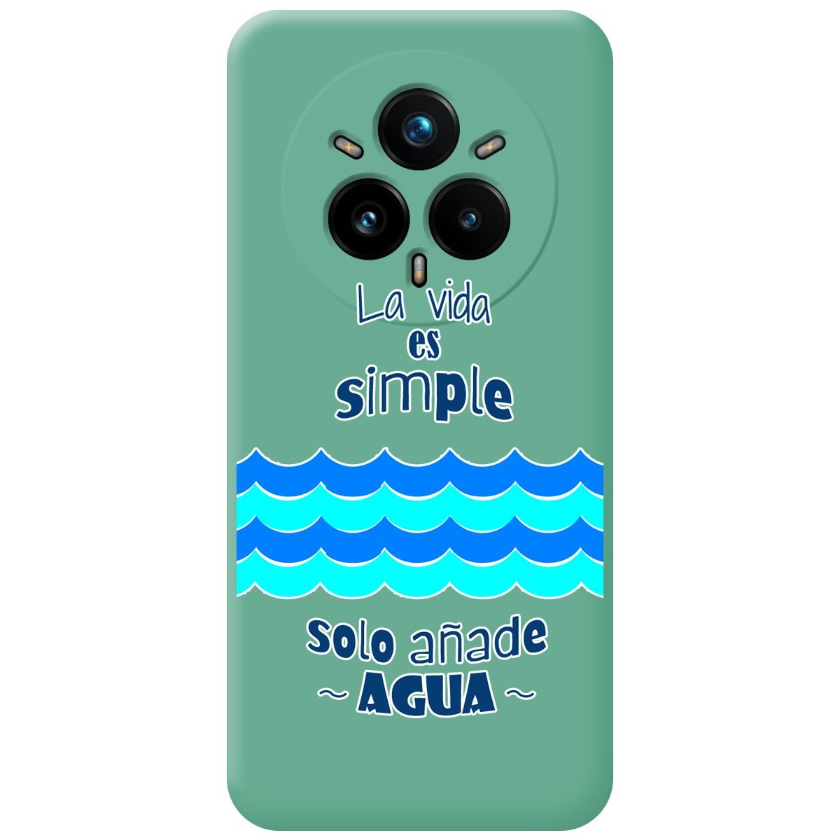 Funda Silicona Líquida Verde para Realme 14 Pro 5G diseño Agua Dibujos