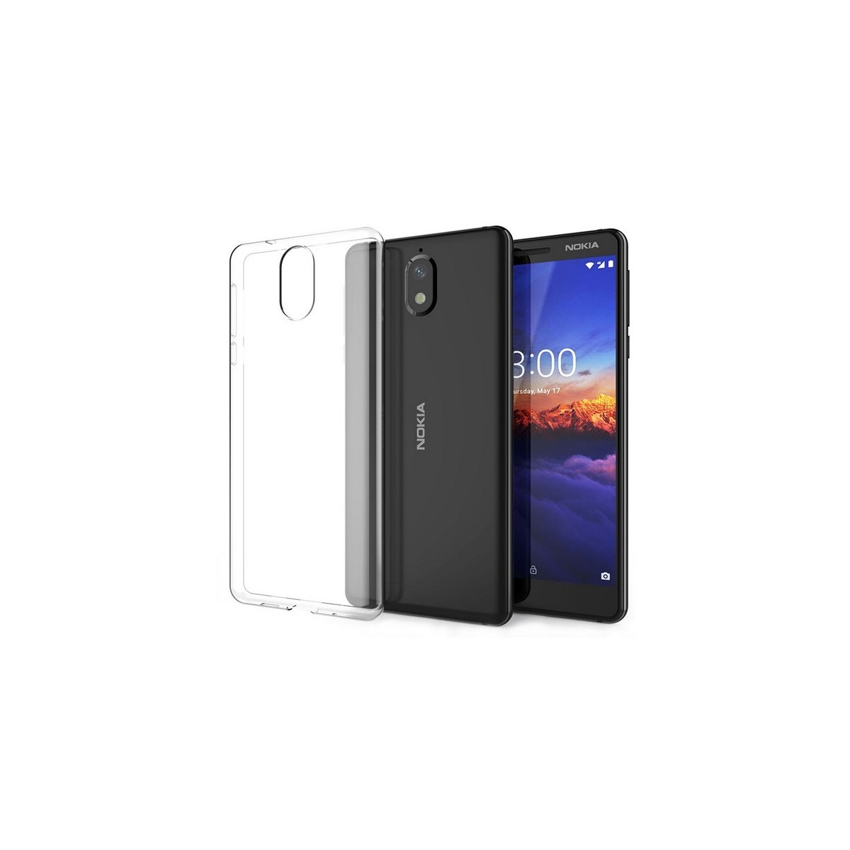 Funda Gel Tpu Fina Ultra-Thin 0,5mm Transparente para Nokia 3.1 (2018)