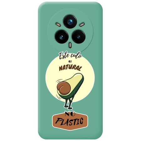 Funda Silicona Líquida Verde para Realme 14 Pro 5G diseño Culo Natural Dibujos