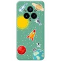 Funda Silicona Líquida Verde para Realme 14 Pro 5G diseño Espacio Dibujos