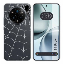 Funda Silicona Transparente para Realme 14 Pro+ Plus 5G diseño Araña Dibujos