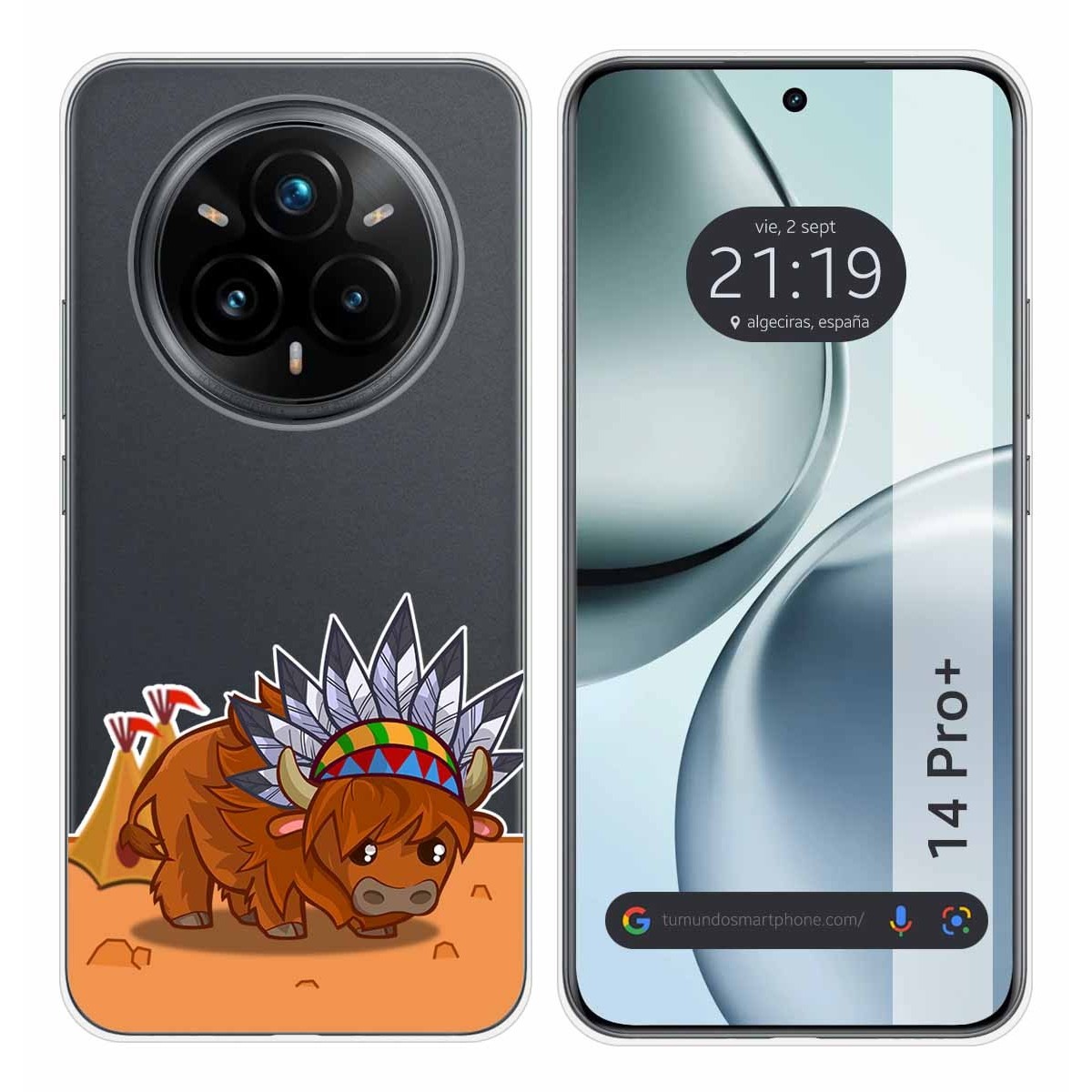 Funda Silicona Transparente para Realme 14 Pro+ Plus 5G diseño Bufalo Dibujos
