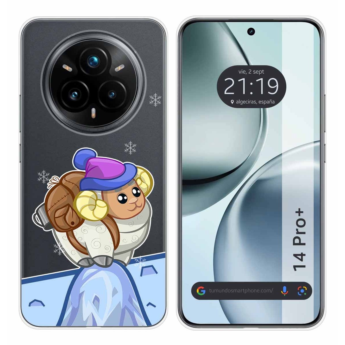 Funda Silicona Transparente para Realme 14 Pro+ Plus 5G diseño Cabra Dibujos