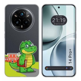 Funda Silicona Transparente para Realme 14 Pro+ Plus 5G diseño Coco Dibujos