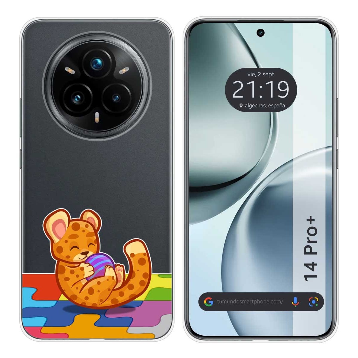 Funda Silicona Transparente para Realme 14 Pro+ Plus 5G diseño Leopardo Dibujos