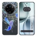 Funda Silicona Transparente para Realme 14 Pro+ Plus 5G diseño Plumas Dibujos