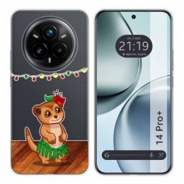 Funda Silicona Transparente para Realme 14 Pro+ Plus 5G diseño Suricata Dibujos