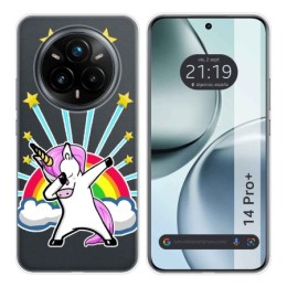 Funda Silicona Transparente para Realme 14 Pro+ Plus 5G diseño Unicornio Dibujos