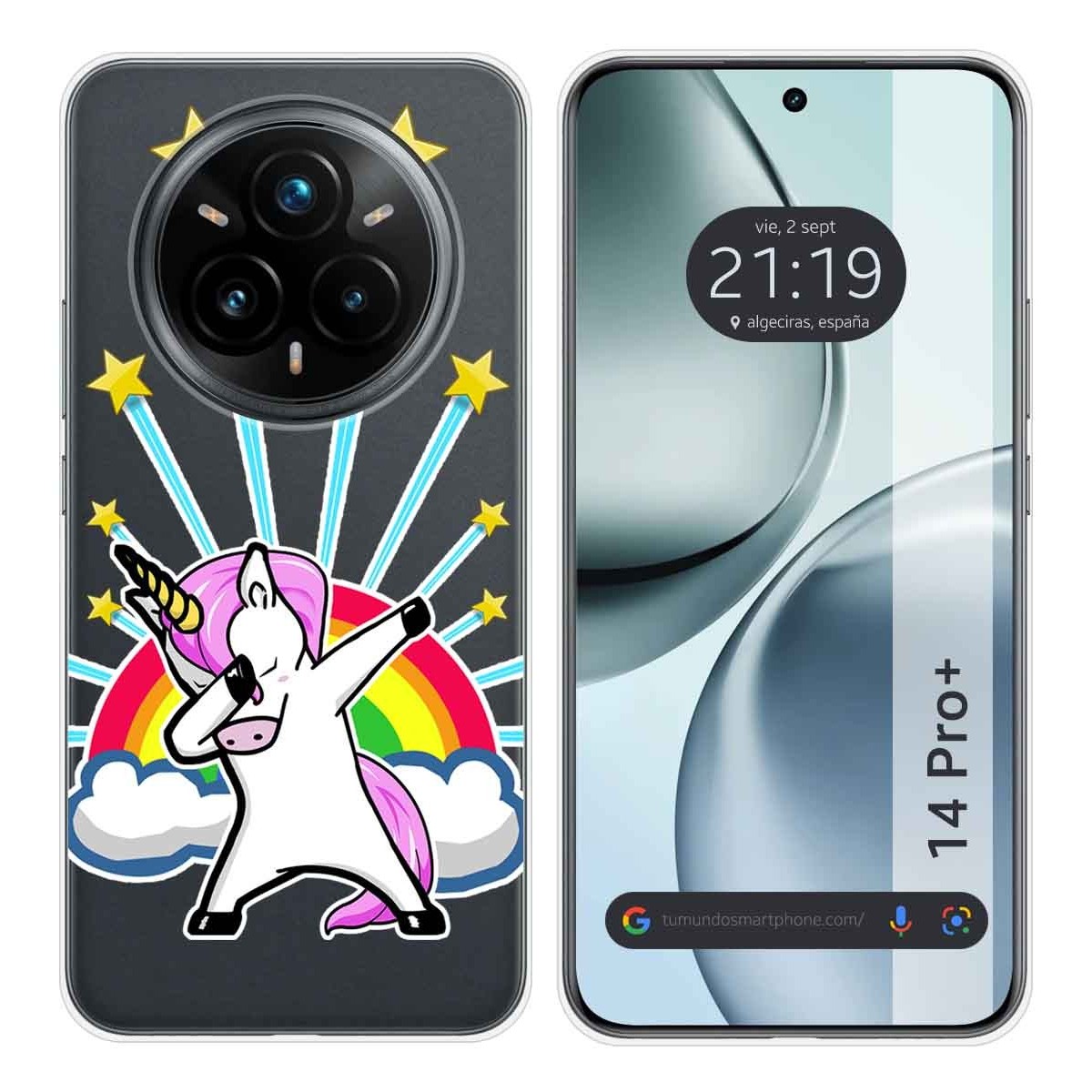 Funda Silicona Transparente para Realme 14 Pro+ Plus 5G diseño Unicornio Dibujos