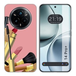 Funda Silicona para Realme 14 Pro+ Plus 5G diseño Brochas Dibujos