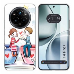 Funda Silicona para Realme 14 Pro+ Plus 5G diseño Café Dibujos